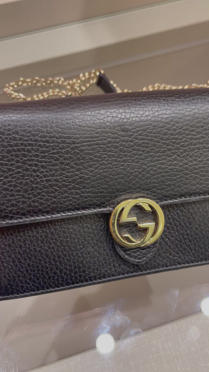 Gucci Interlocking G Dollar Chain Preta