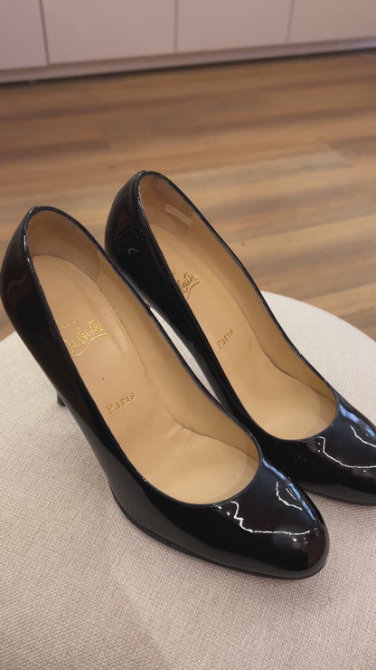 Salto Louboutin Verniz Preto