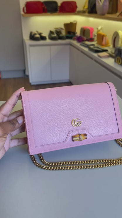 Gucci Diana Bamboo Shoulder bag Rosa