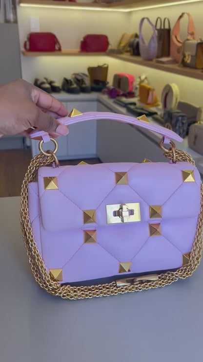 Valentino Roman Stud Média Rosa