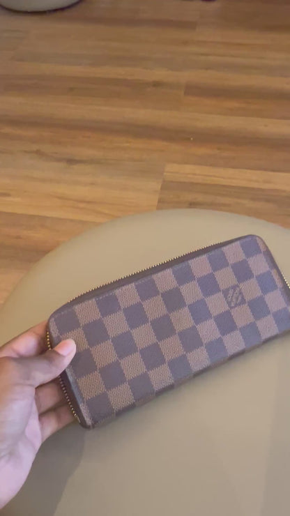 Carteira Louis Vuitton Clemence Damier Ebene 2018