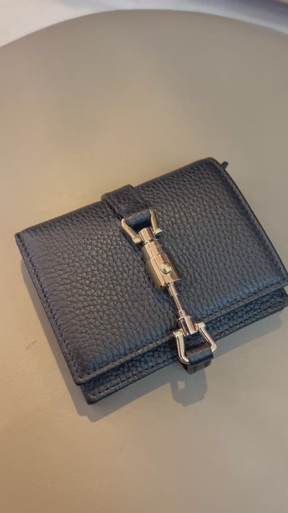 Mini Carteira Gucci Jackie Preta
