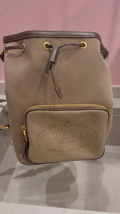 Prada Duet Logo Bucket Jacquard