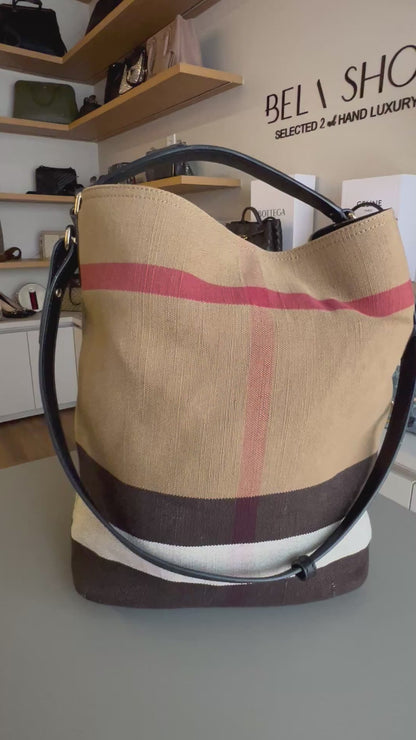 Burberry Check Ashby Hobo