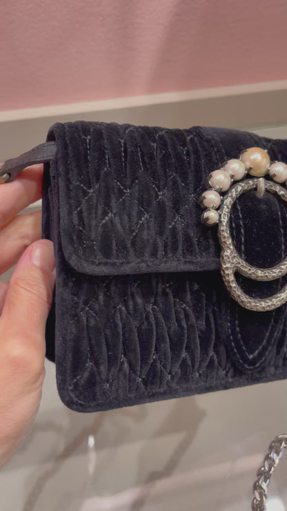 Miu Miu Crystal Velvet Chain