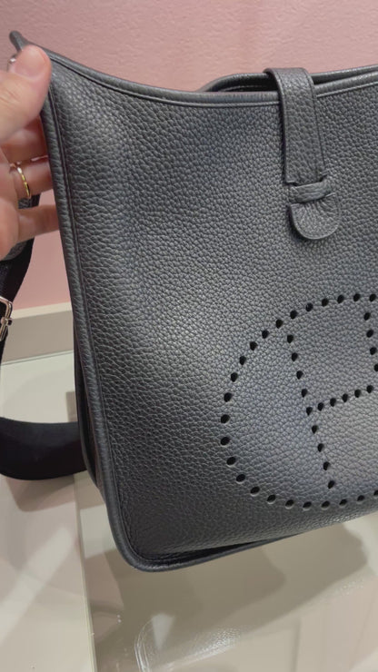 Hermes Evelyne III 29 Em couro Preto