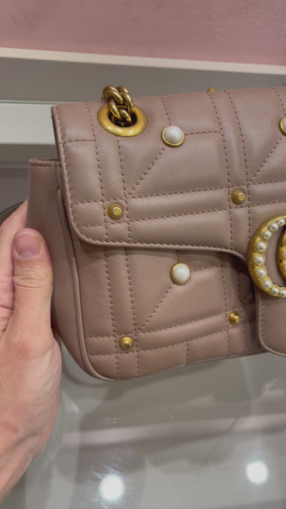 Gucci GG Marmont Pérolas Capuccino