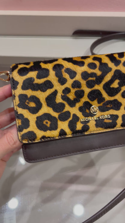 Michael Kors Leather Crossbody Animal Print