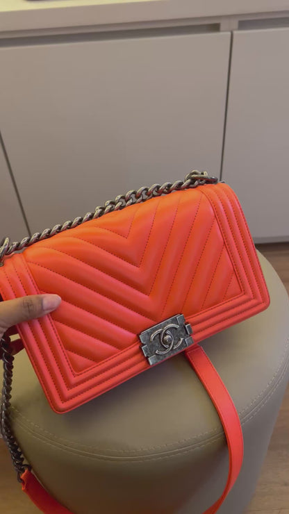 Chanel Boy Medium Laranja