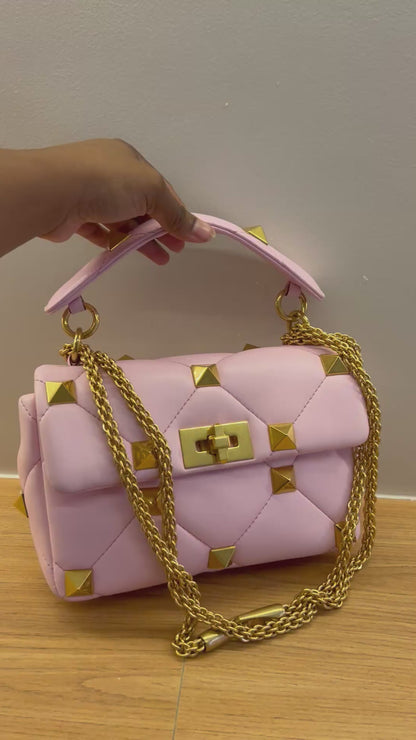 Valentino Roman Stud Média Rosa