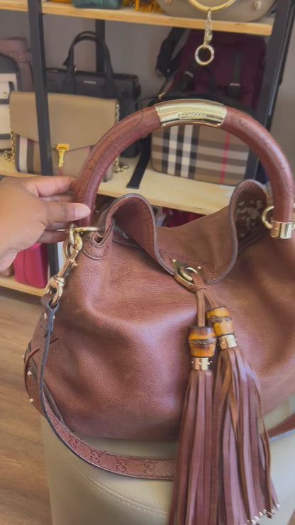 Gucci Indy Hobo Bag Marrom