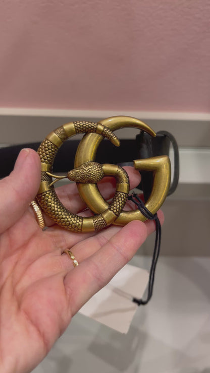 Cinto Gucci GG Snake Buckle