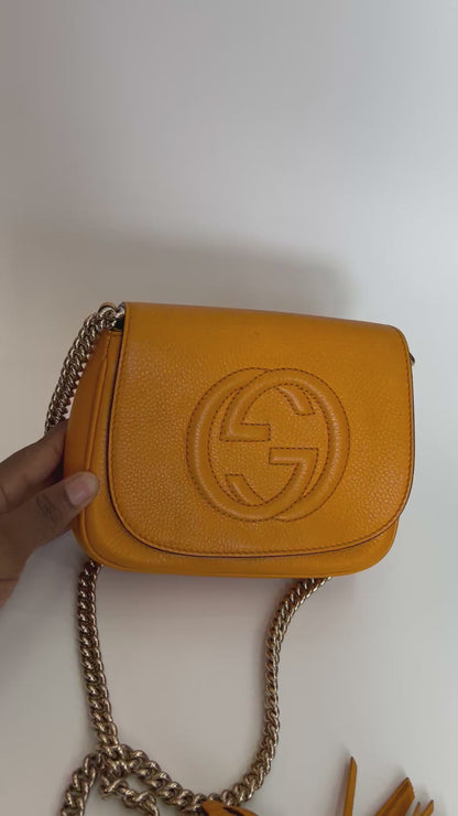 Gucci Soho Leather Mostarda