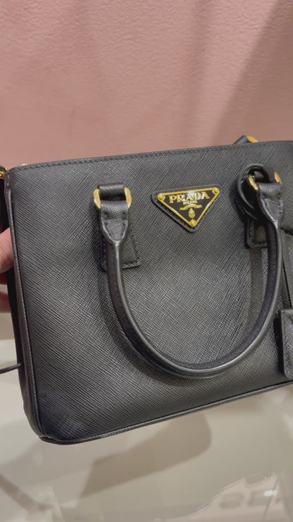 Prada Galleria Mini Tote Preta