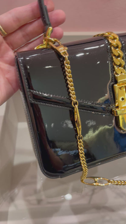 Gucci Sylvie 1969 Verniz Preta