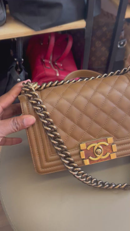 Chanel Boy Small Caramelo