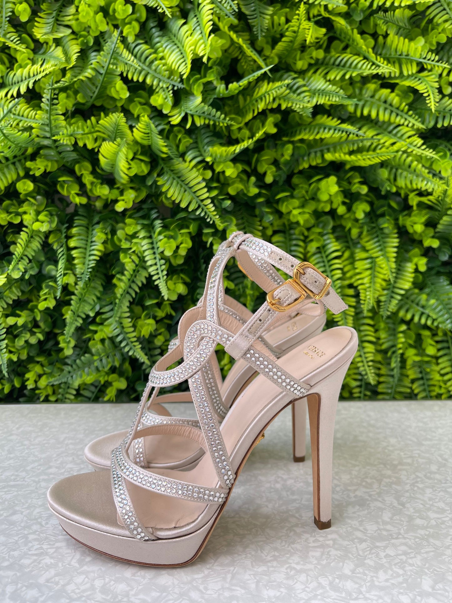 Sandália Versace Strass