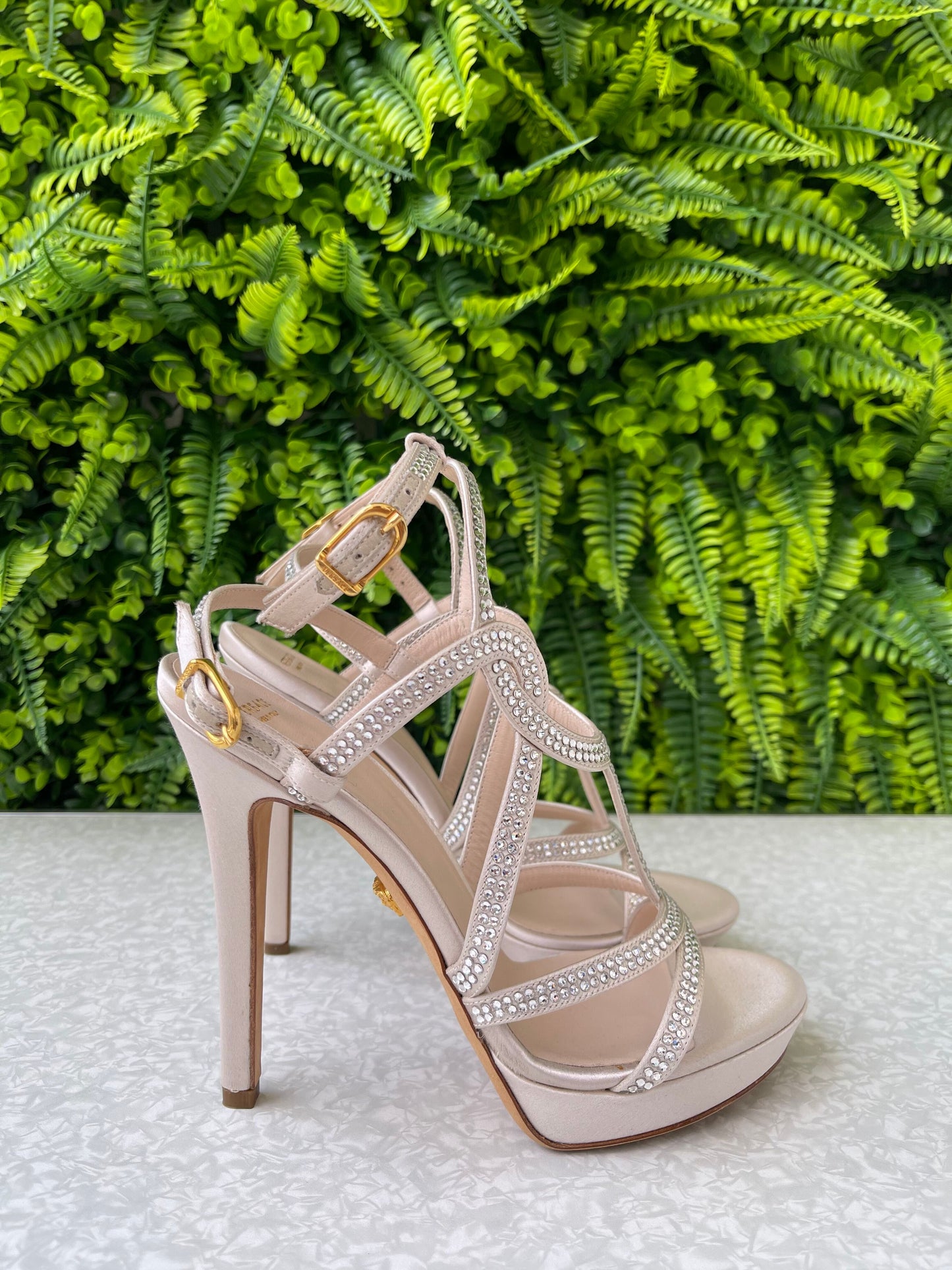 Sandália Versace Strass